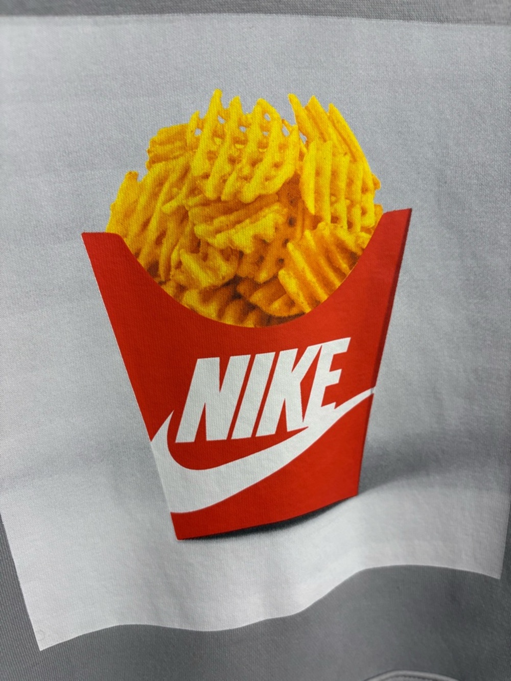 Nike Gray Hoodie with Red Fry-Box Graphic - Picture 3 of 6